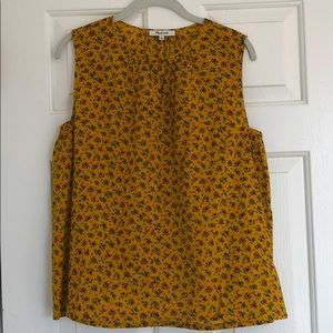 Madewell Mustard Yellow Floral Tank (Never Worn)